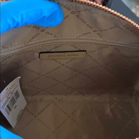 NWT MICHAEL KORS METALLIC SIGNATURE SATCHEL+WALLET